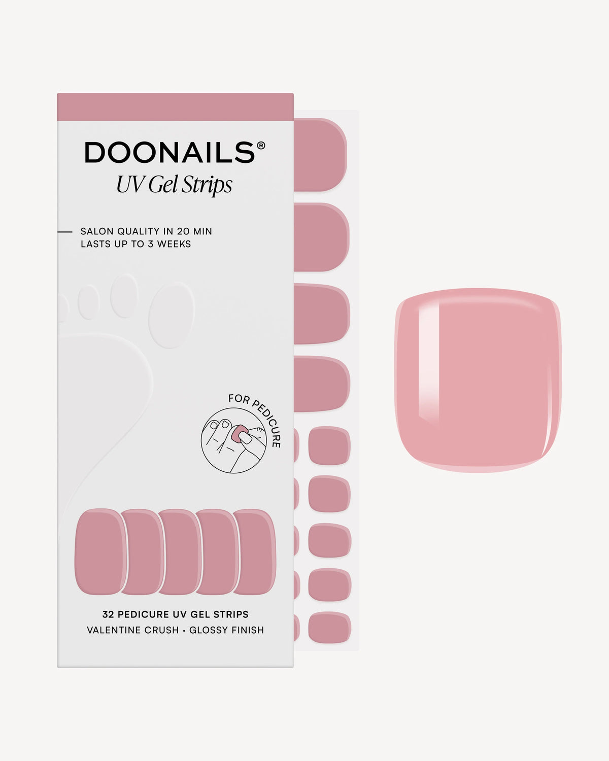 Valentine Crush Pedicure UV Gel Strips