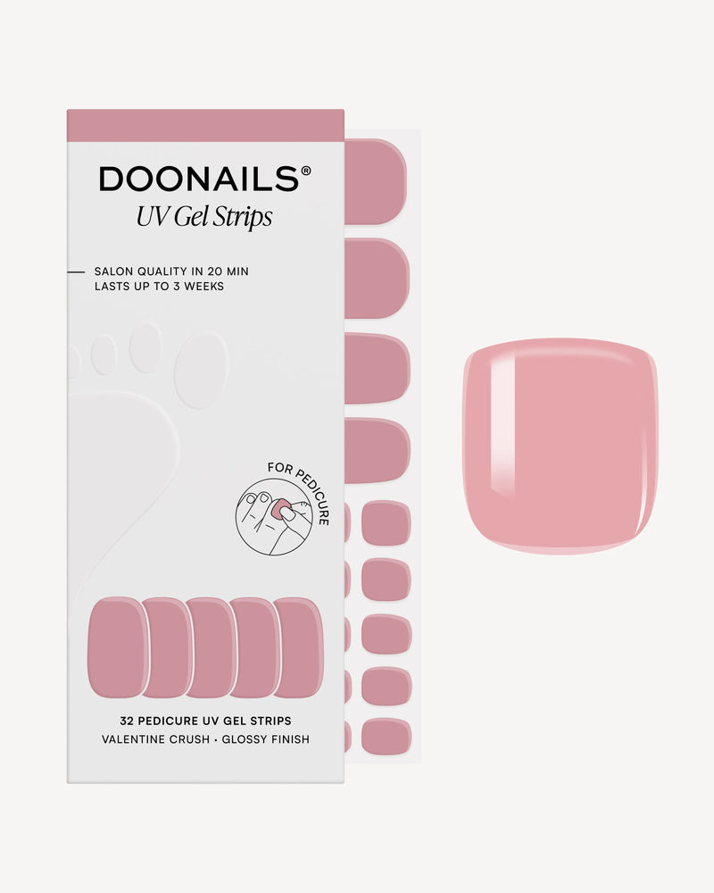 Valentine Crush Pedicure UV Gel Strips
