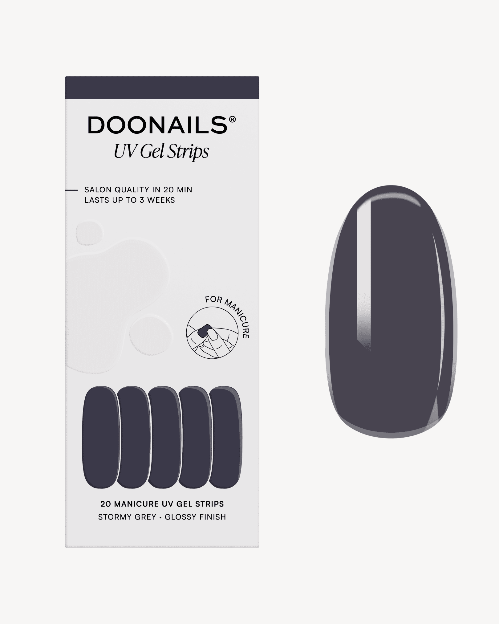 Stormy Grey Gel Strips - Doonails Netherlands