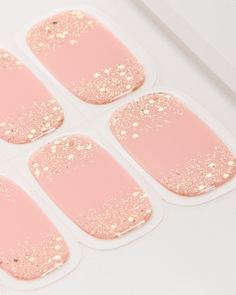 Gold Glitter Ombre Gel Strips - Doonails Netherlands