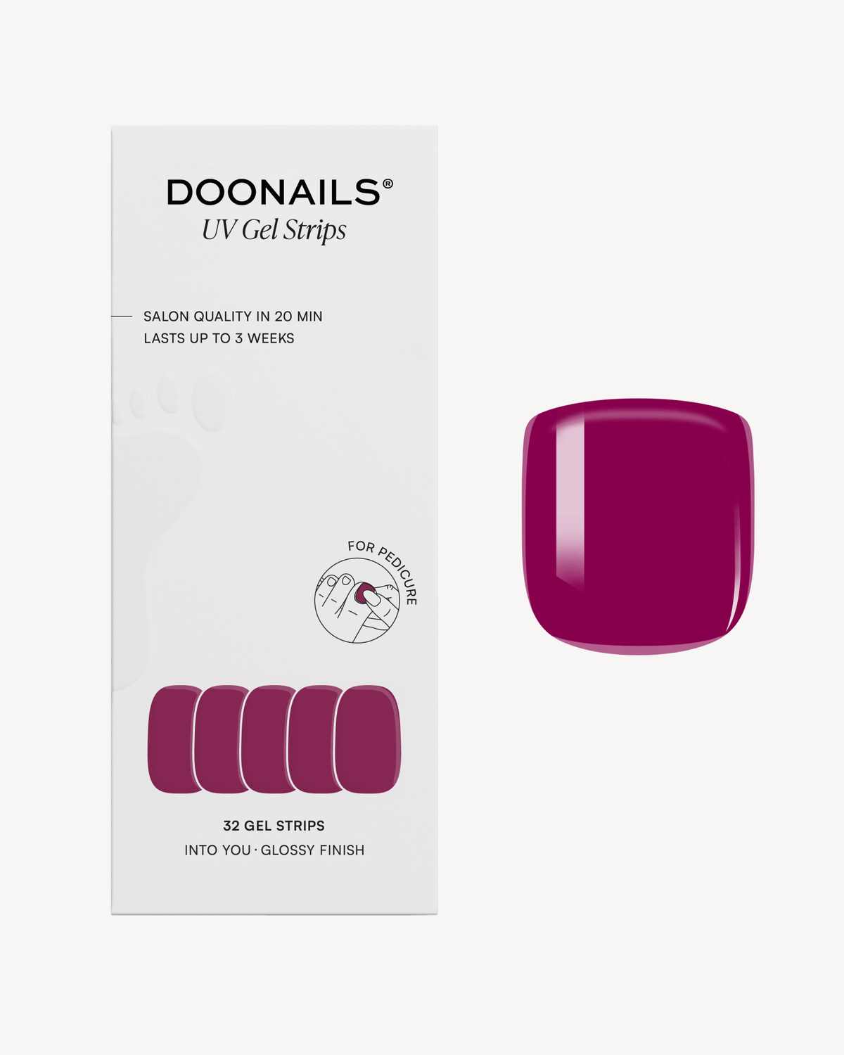 Into You Pedicure UV Gel Strips