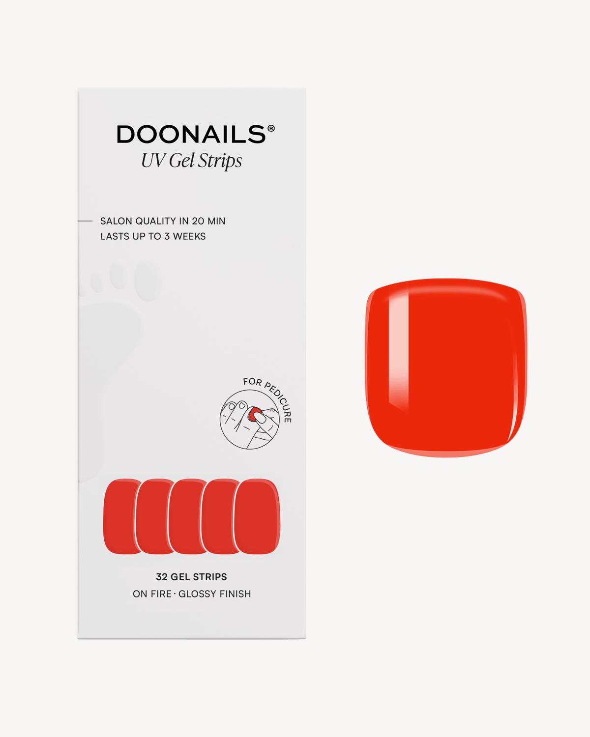 On Fire Pedicure UV Gel Strips
