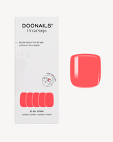 Sunset Coral Pedicure Gel Strips