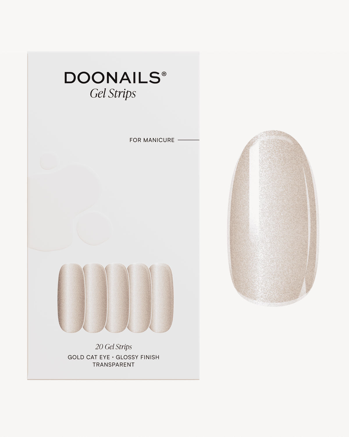 Gold Cat Eye UV Gel Strips