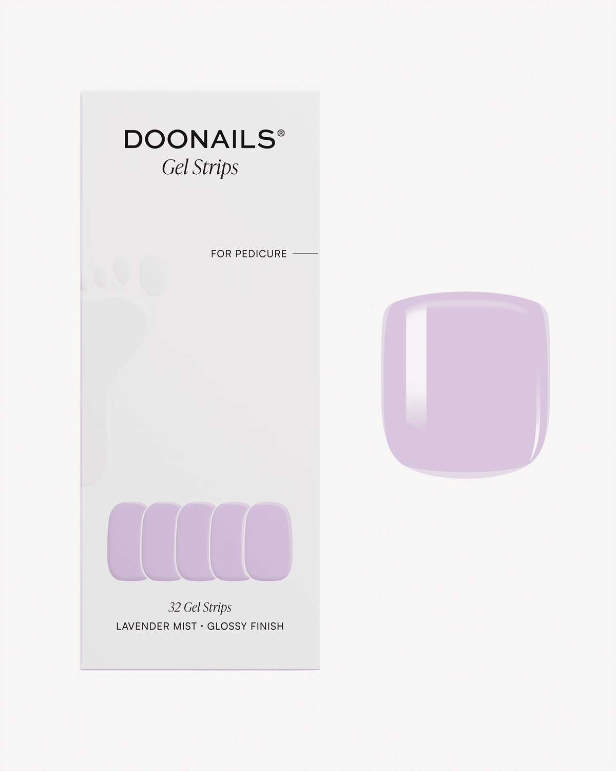 Lavender Mist Pedicure UV Gel Strips
