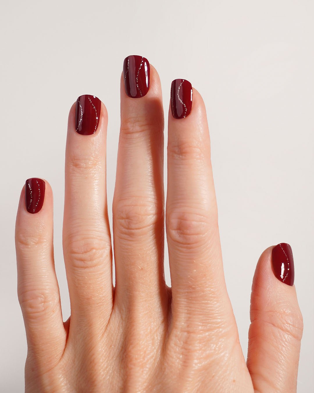 Red Glitter Swirl Gel Strips - Doonails Netherlands
