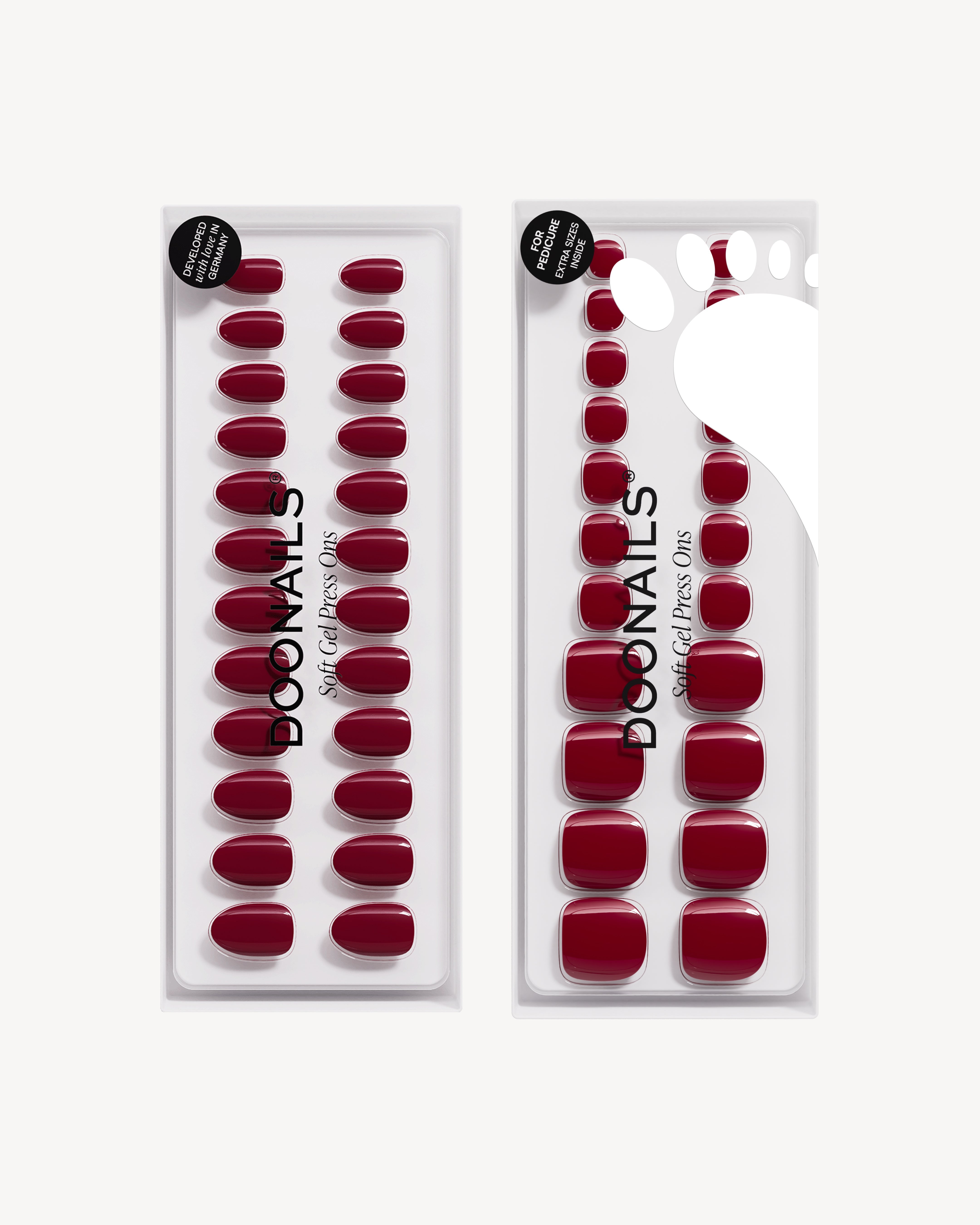 Love Paris Short Round Mani & Pedi Set - Soft Gel Press Ons