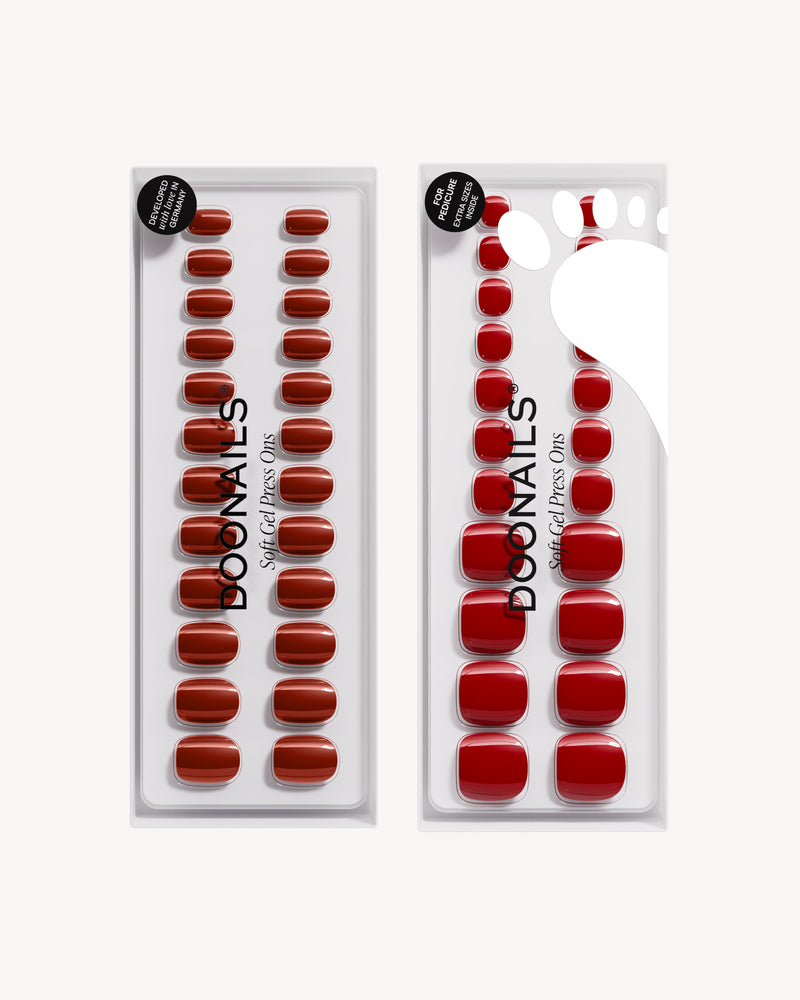 Mon Cheri Extra Short Square Mani & Pedi Set