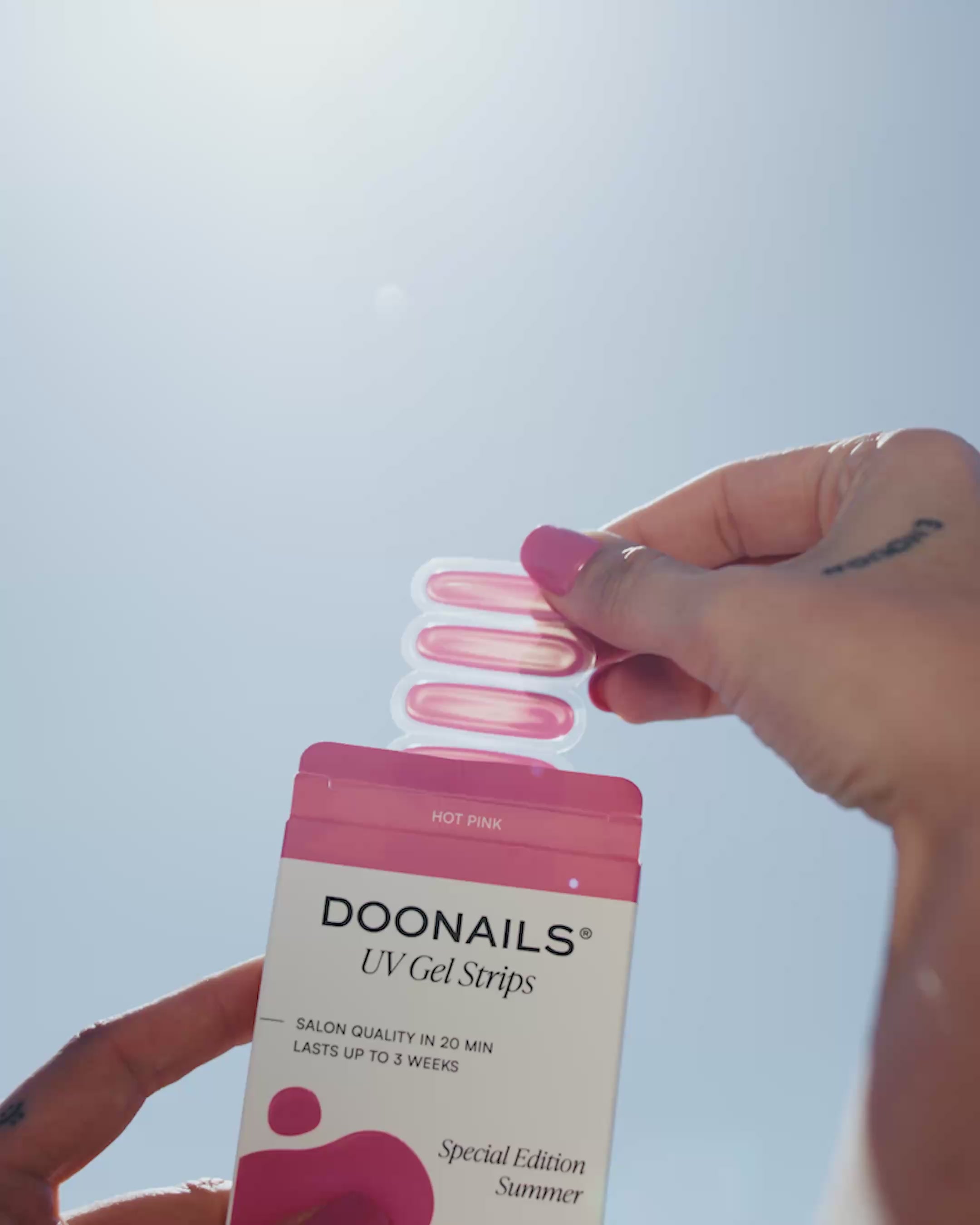 Hot Pink UV Gel Strips