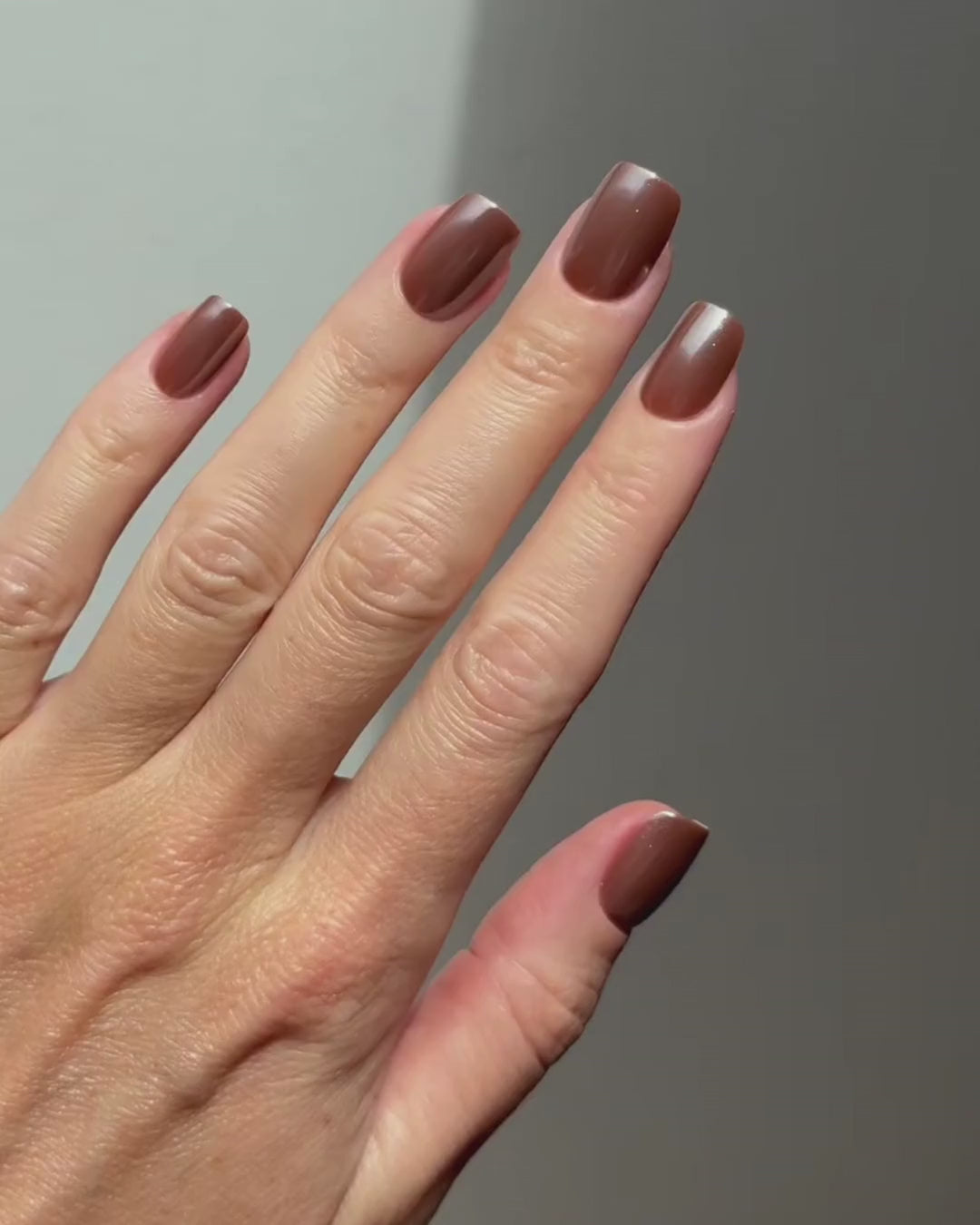 Glazed Chocolate Short Square Soft Gel Press Ons