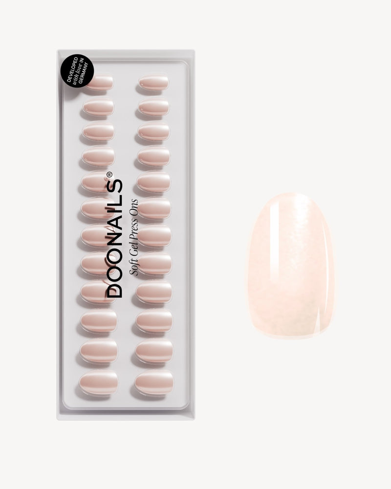 Prosecco Short Round Soft Gel Press Ons - Doonails Netherlands