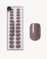 Silent Night Mauve Short Square Soft Gel Press Onsdoonails