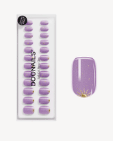 Violet Visions Short Square Soft Gel Press Onsdoonails